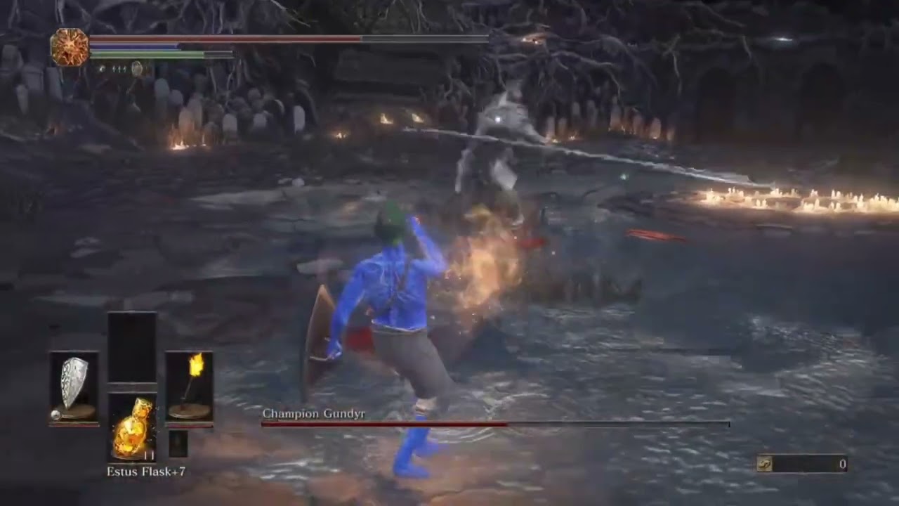 Champion Gundyr parry and torch only