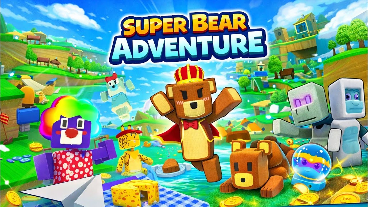 Noob To Pro in Super Bear Adventure LIVE 🐻 | Funny Gameplay 😈