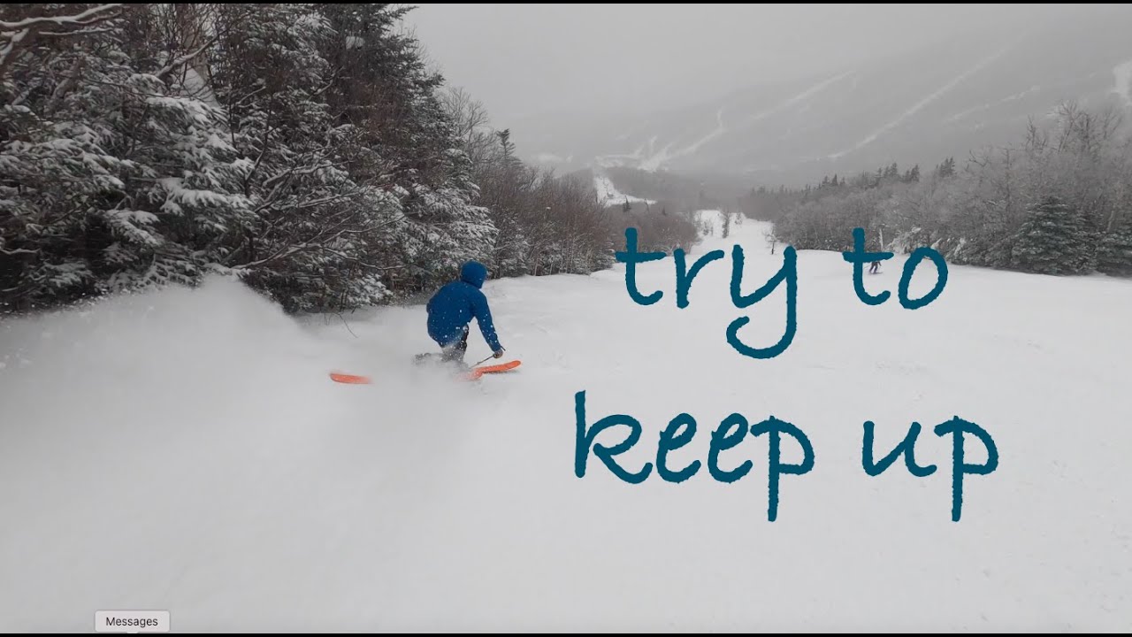try to keep up (telemark skiing 2021)