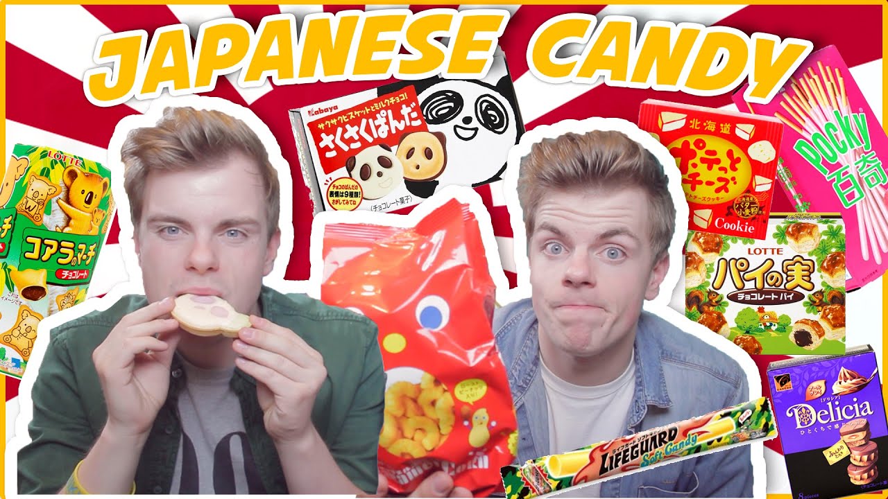 BRITISH TWINS TRY JAPANESE CANDY | NikiNSammy