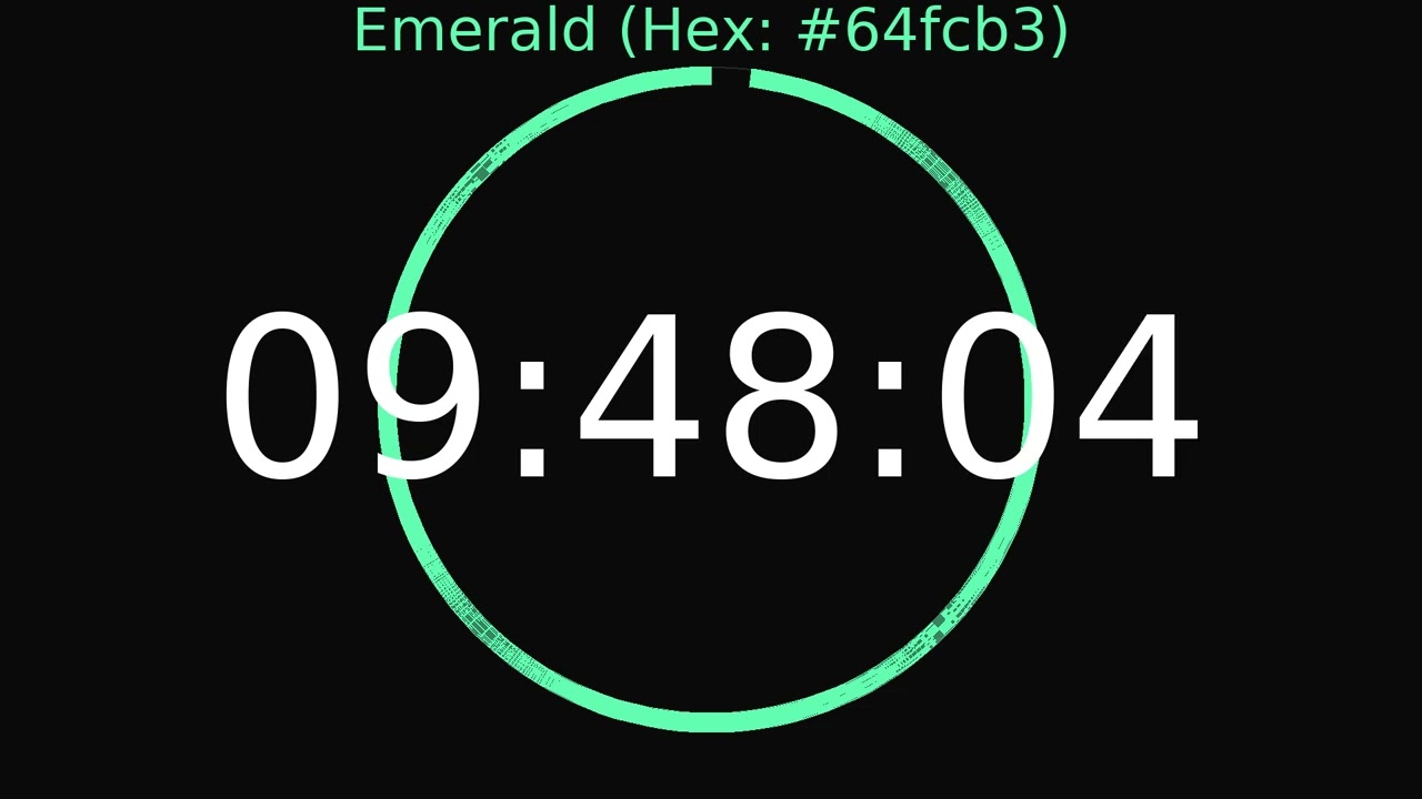 10 Hour Timer | Emerald Colour