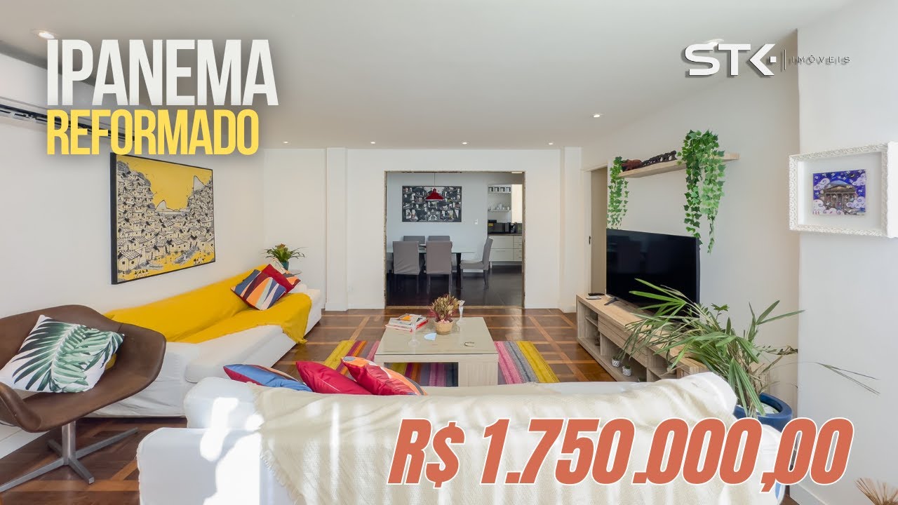 APARTAMENTO À VENDA EM IPANEMA RIO DE JANEIRO, 3 QUARTOS, REFORMADO, SUÍTE