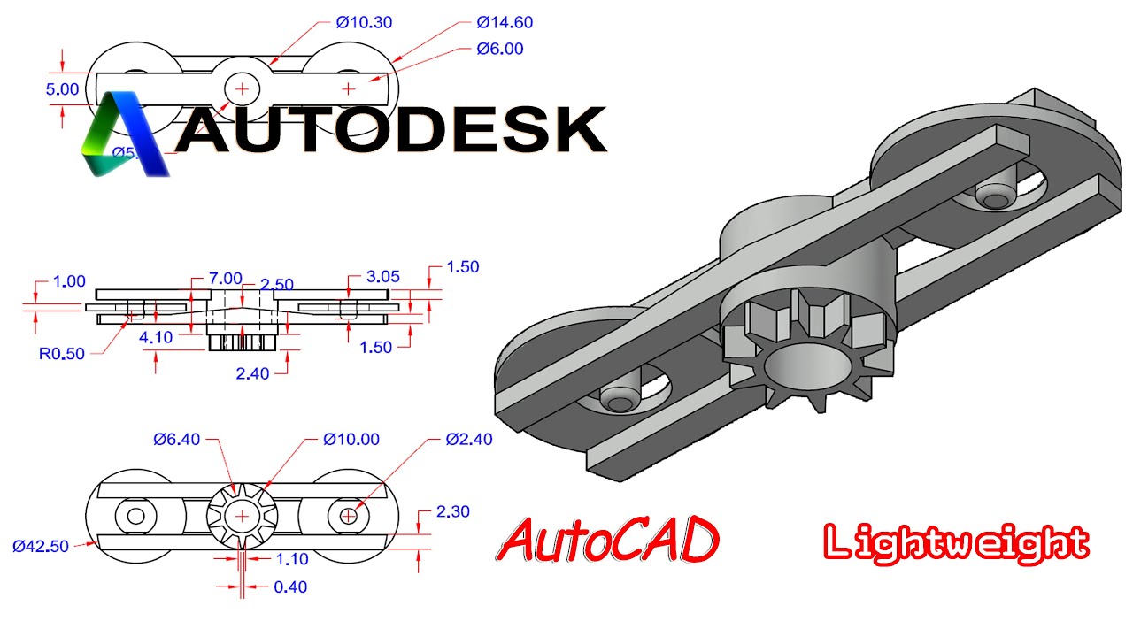 AutoCAD 3D, How to drawing bicycle ring bell, 3D Modeling, Autodesk, Sketches, Lightweight #part4