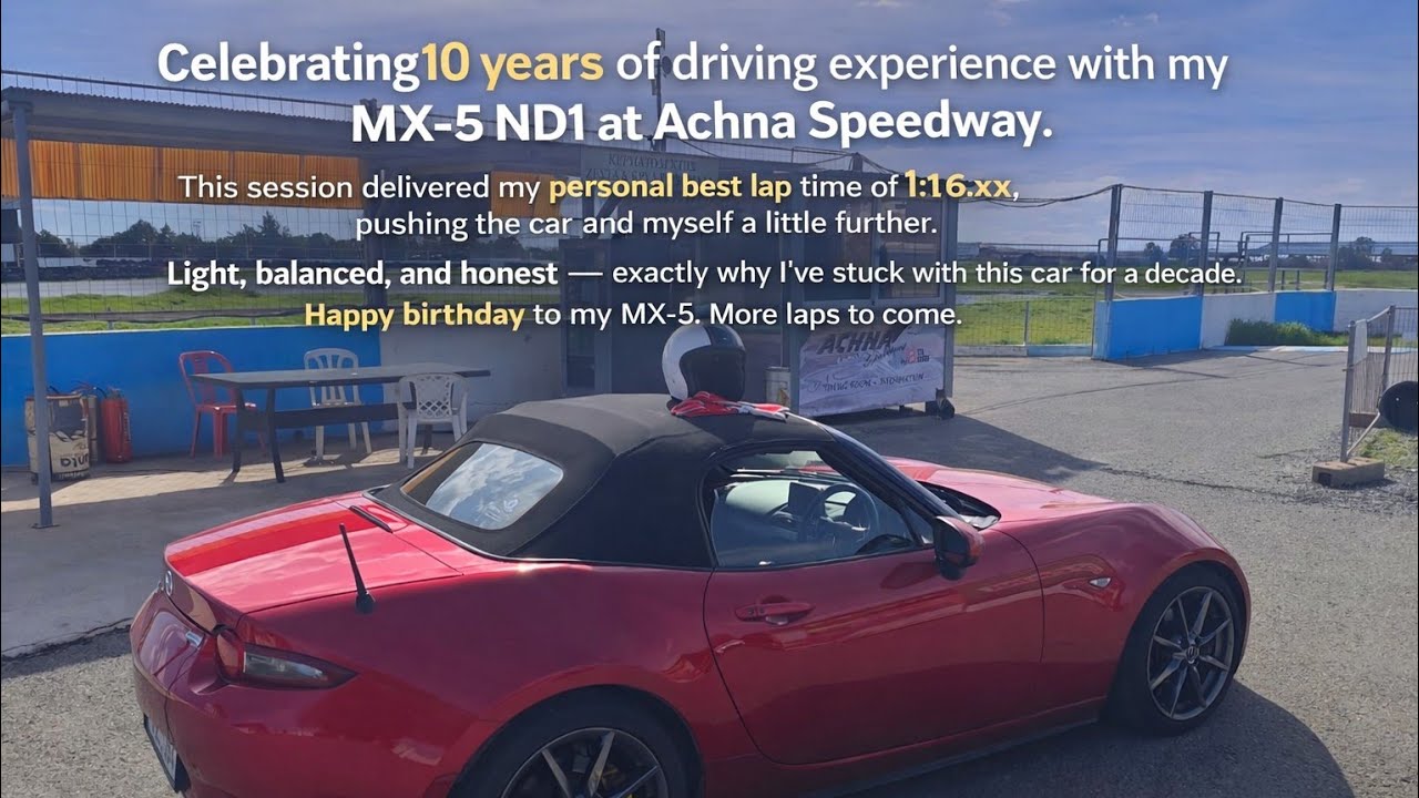 Celebrating 10 Years With My MX-5 ND1 | Fast Laps at Achna Speedway