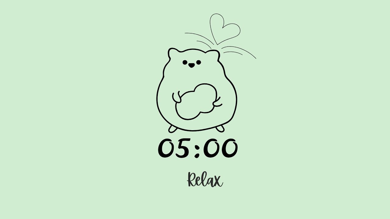 Green Calm Timer 🍃 | 5 Minutes of Peace + Soft Rain