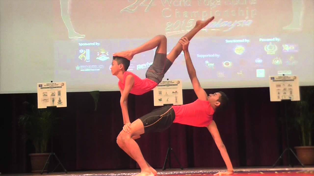 Artistic Pair Junior Under 18 Gowtham & Kesavan; 24th Amateur World Yoga Sports Championship