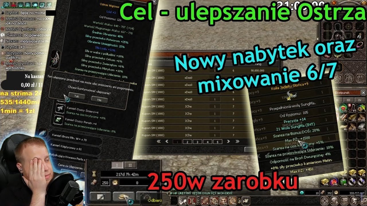 Sabal prezentuje nową aktualizację od GFa, kupowanie nowego itemu oraz ulepszanie Ostrza - Metin2
