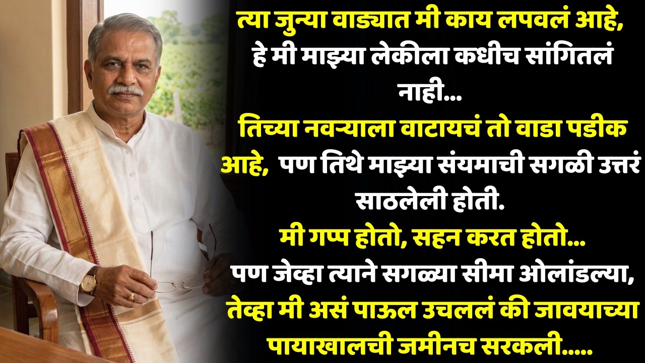 मी माझ्या लेकीला कधीच सांगितलं नाही त्या जुन्या वाड्याचं गुपित…पण जावयाच्या लोभाने सगळं बदलून टाकलं!