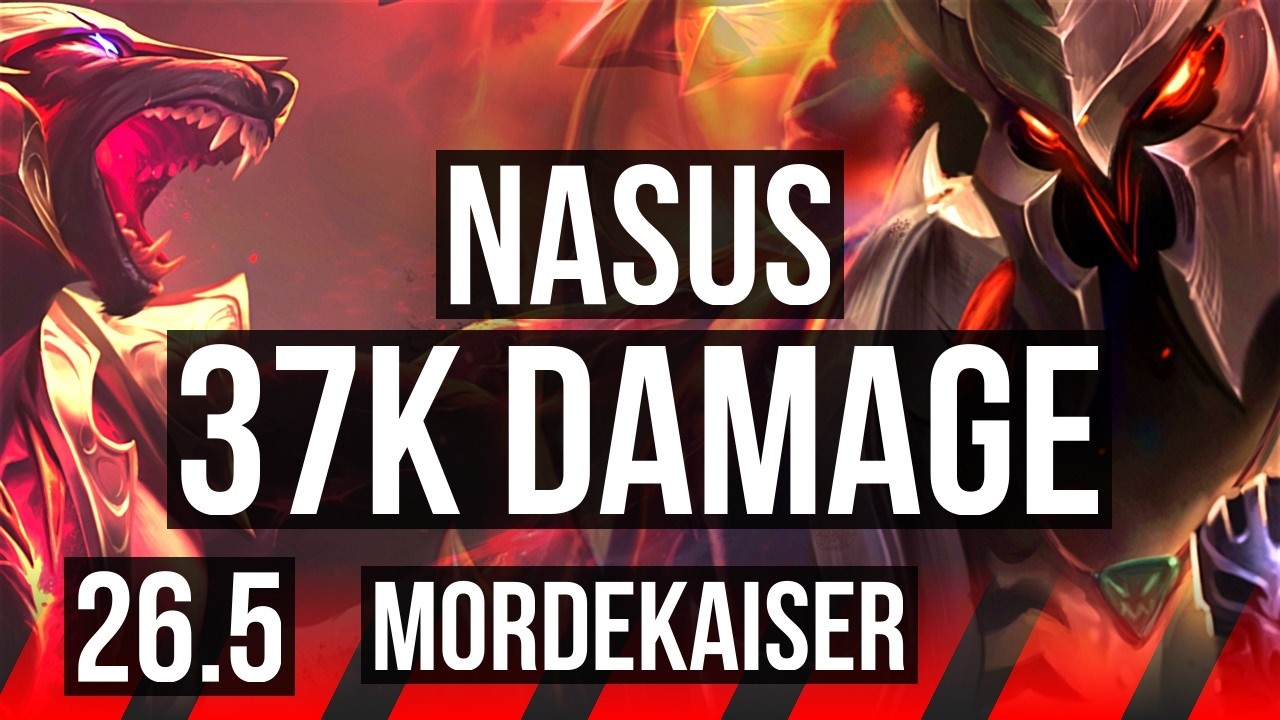 NASUS vs MORDEKAISER (TOP) | 37K damage | EUNE Grandmaster | 26.5