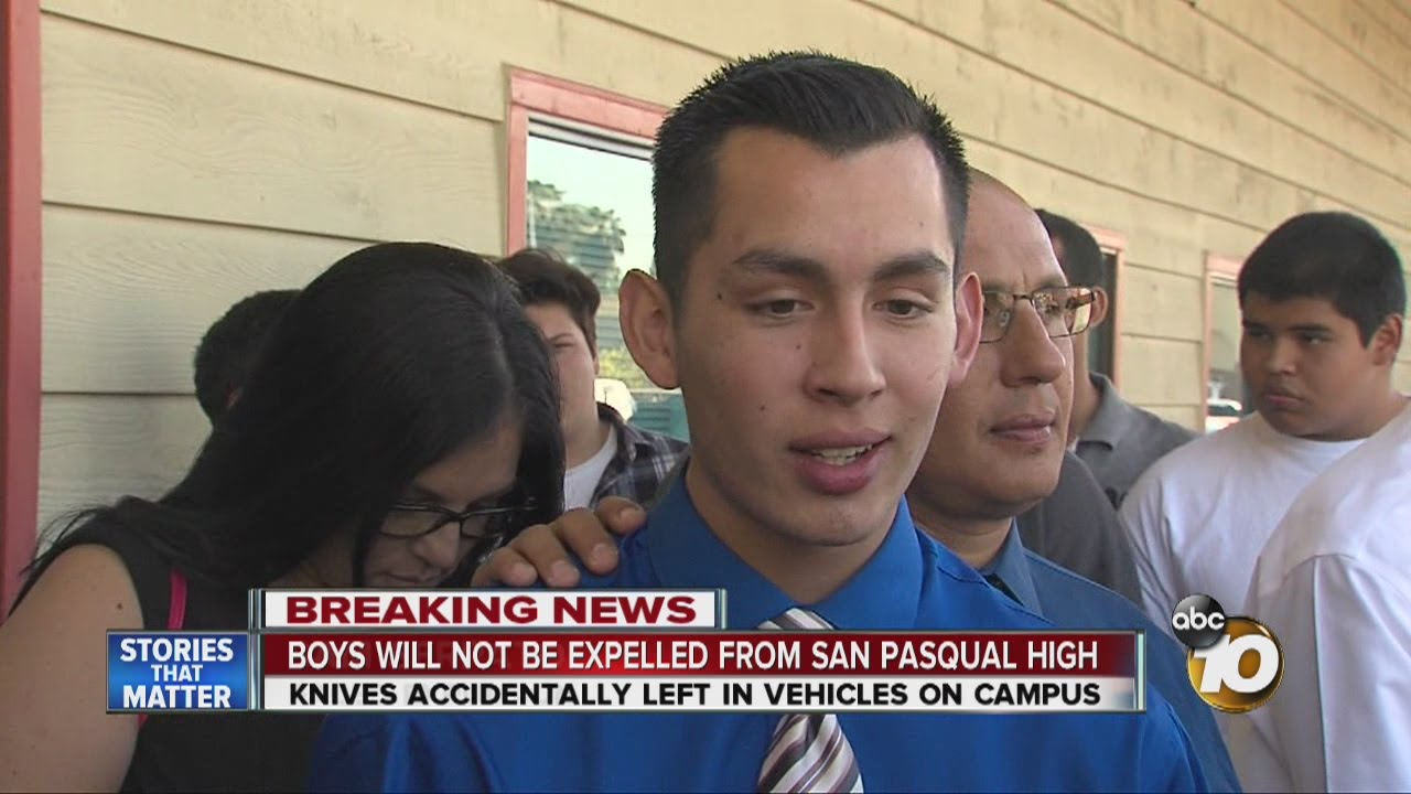 Boys will not be expelled from San Pasqual High
