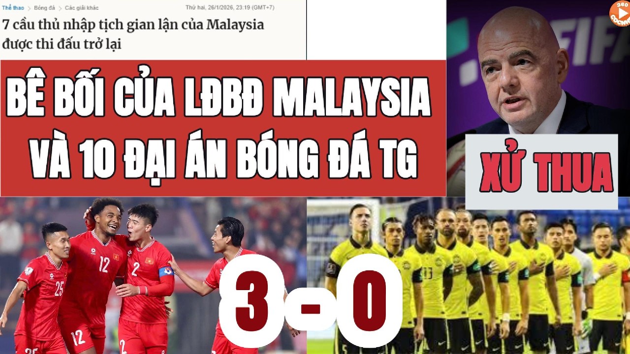 Tại Sao Malaysia Sẽ Bị Xử Thua 0-3? Nhìn Lại 10 Đại Án Khiến Cả Thế Giới Ngả Ngựa.#khampha #bongda