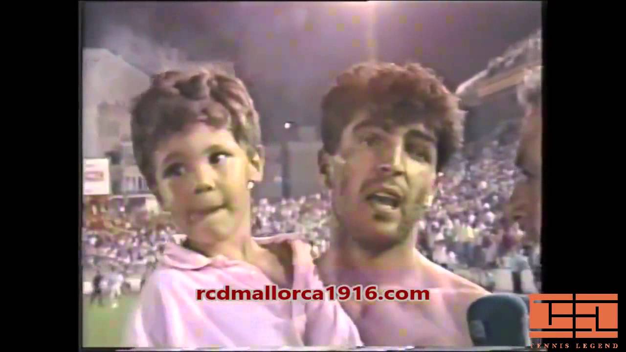 Rafa Nadal at 3 years with this uncle Miguel &Aacute;ngel Nadal