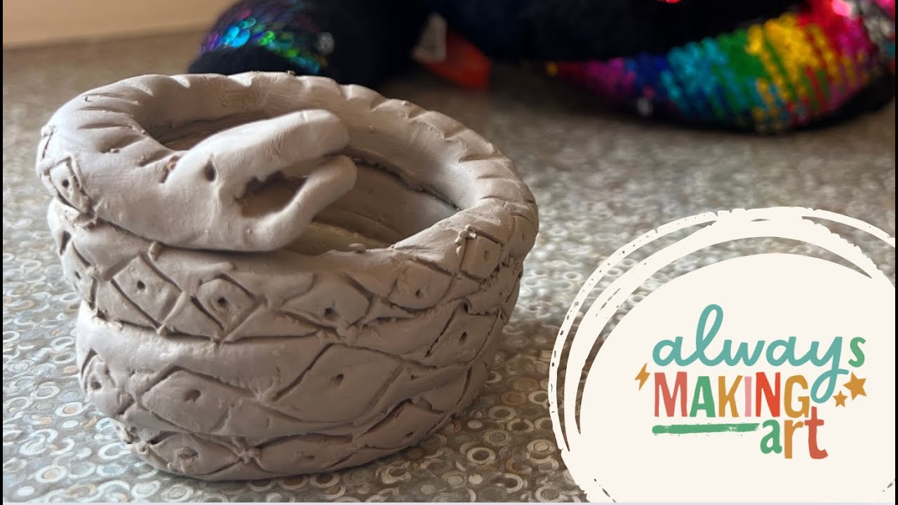 Snake Coil Pot for elementary art