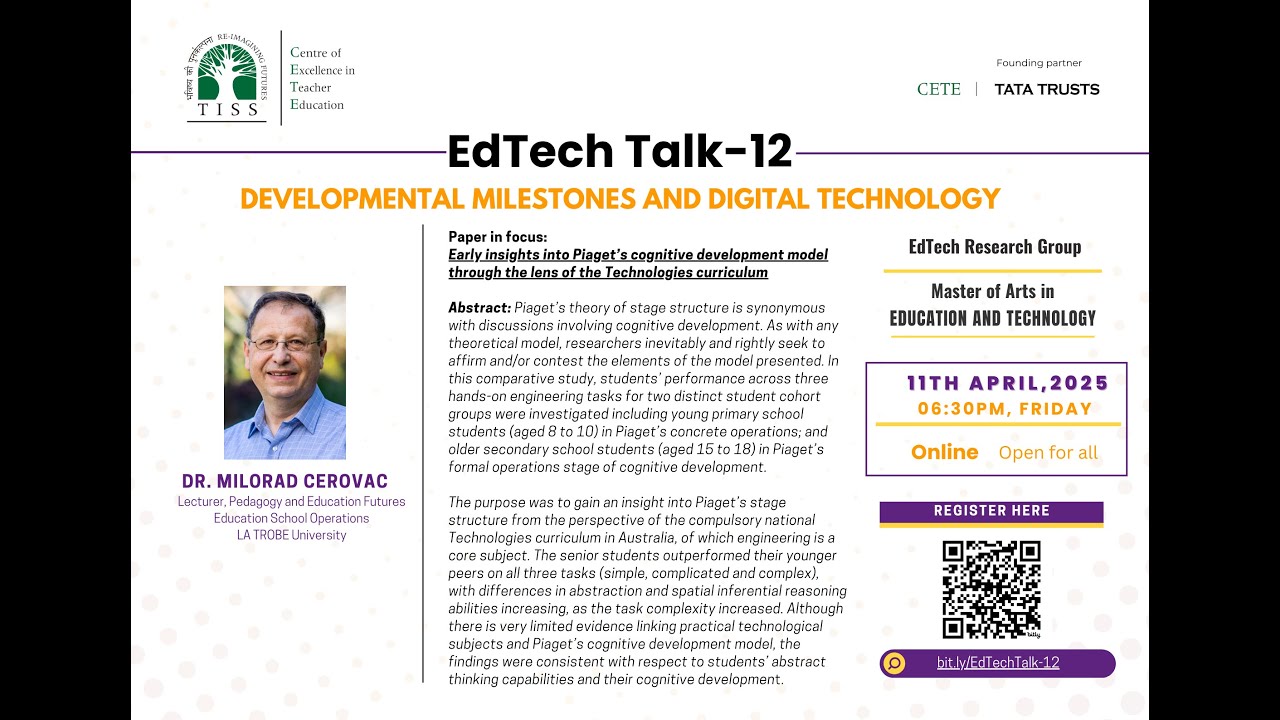 EdTech Talk 12: Developmental milestones and digital technology_11th April 2025