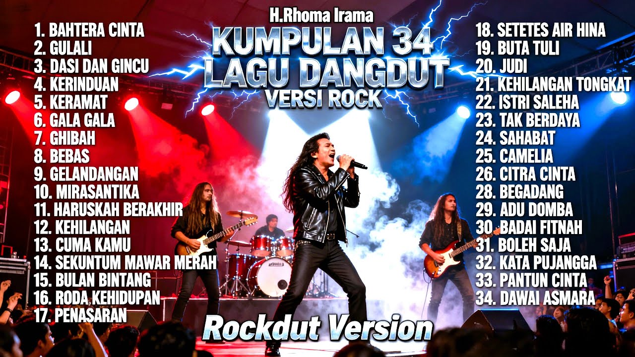 Kumpulan 34 Lagu Dangdut H. Rhoma Irama Versi Rock Metal Paling Gahar | Rockdut Version Full Album