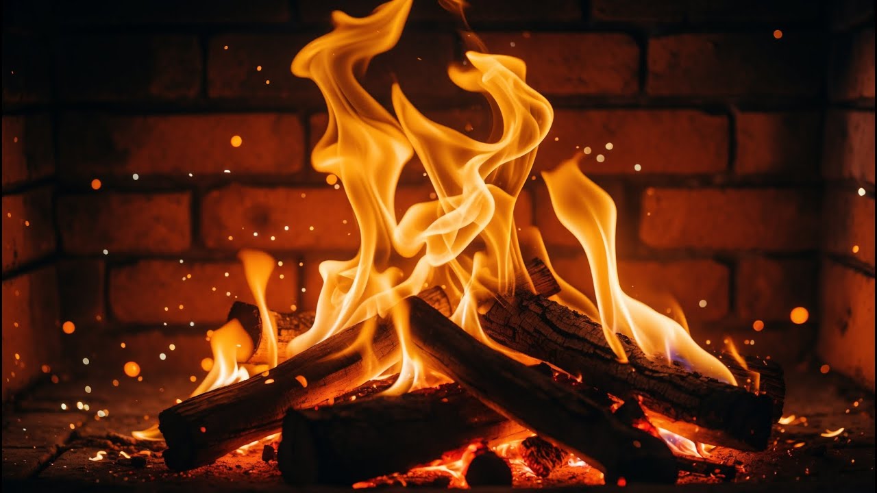 Golden Glow Fireplace &ndash; Hypnotic Crackling Fire Sounds for Sleep, Meditation, and Calm Nights