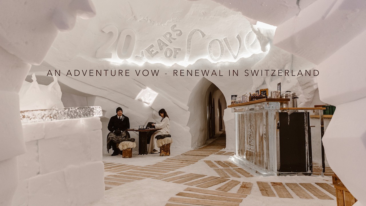 Vow Renewal in Switzerland  - An adventure with Helicopter, Matterhorn, ice caves & an Ice Hotel