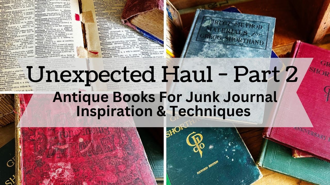 Unexpected Haul Part 2 | Antique Books | Junk Journal Inspiration & Techniques Book Page Repair Idea