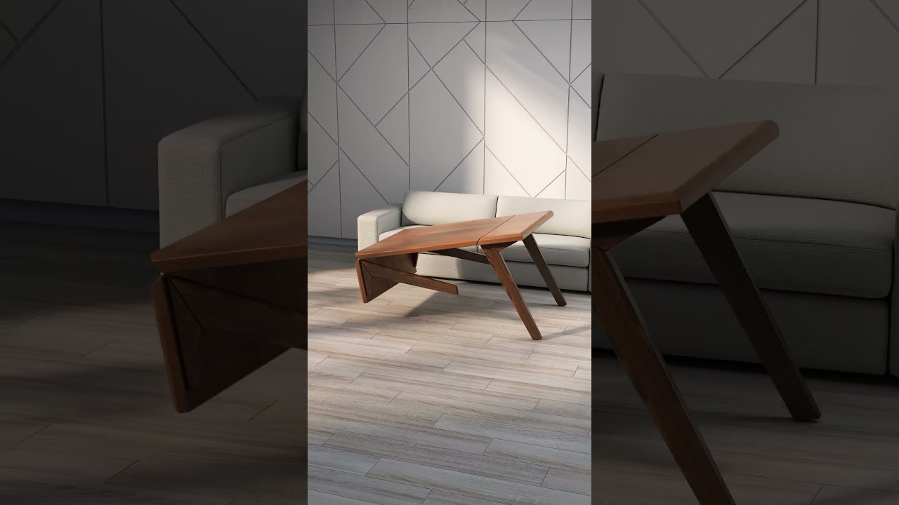 Transformable table. From coffee table to dining table  #interiordesign #furniture #furnituredesign