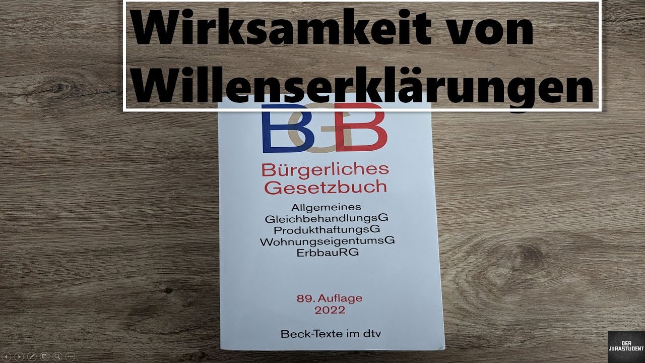Wirksamkeit von Willenserklärungen (§ 130 BGB) I Zugang 1