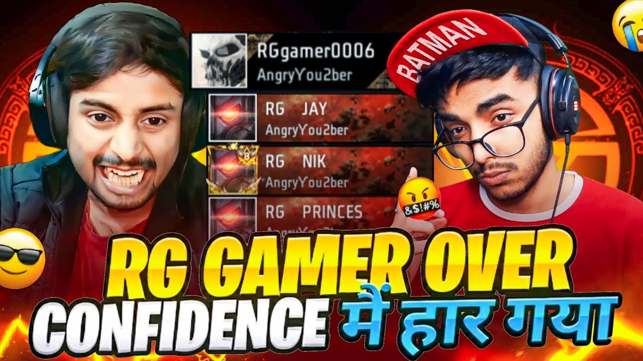Rip Win Streak Of RG GAMER  👿 Angry Youtuber Overconfidence मे  हार गया 🤣 Free Fire@RGGamerr 