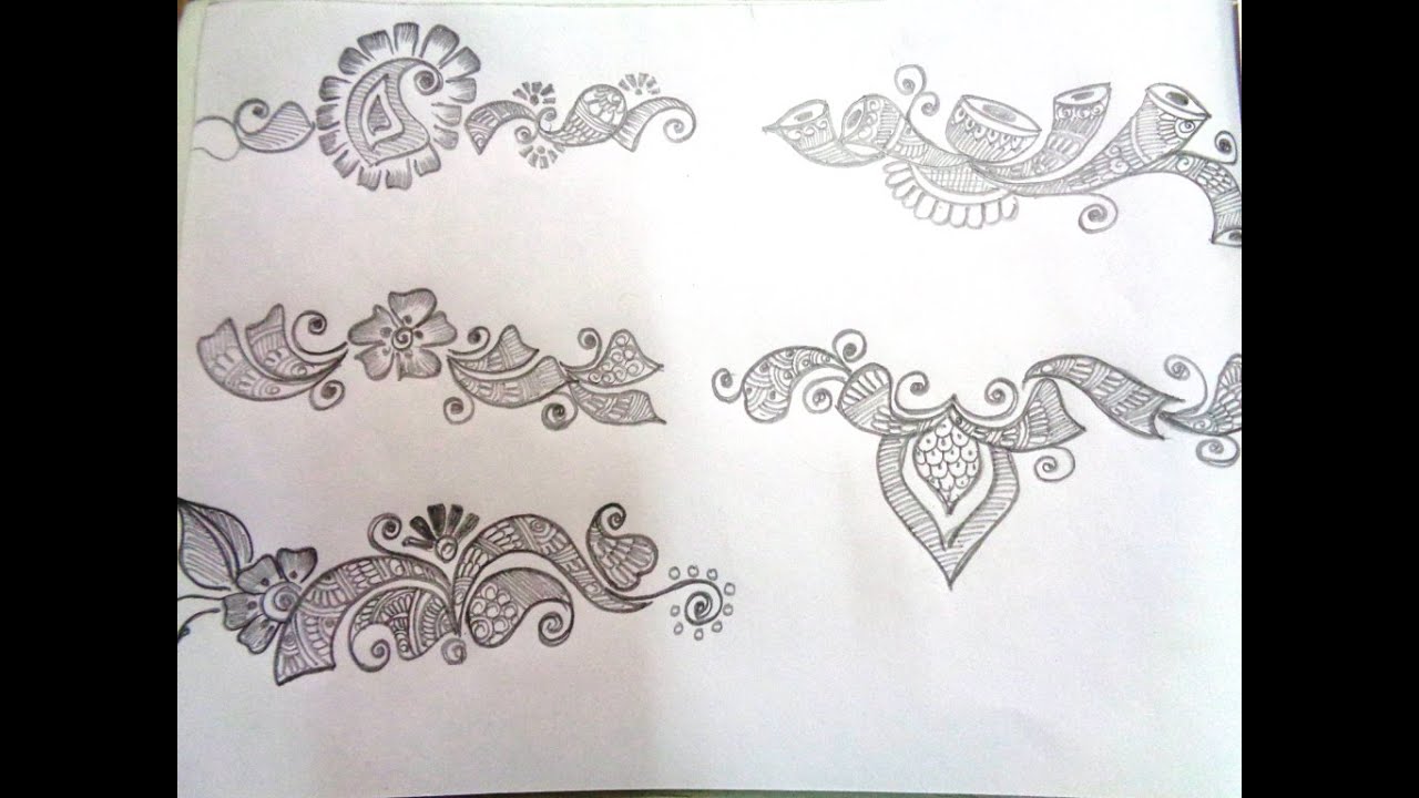 how to draw mehndi basic shapes - K28
