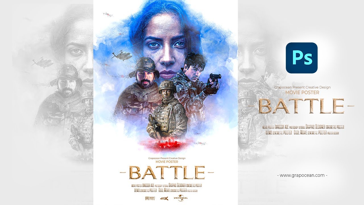 Professional Movie poster design Tutorial | Adobe Photoshop
