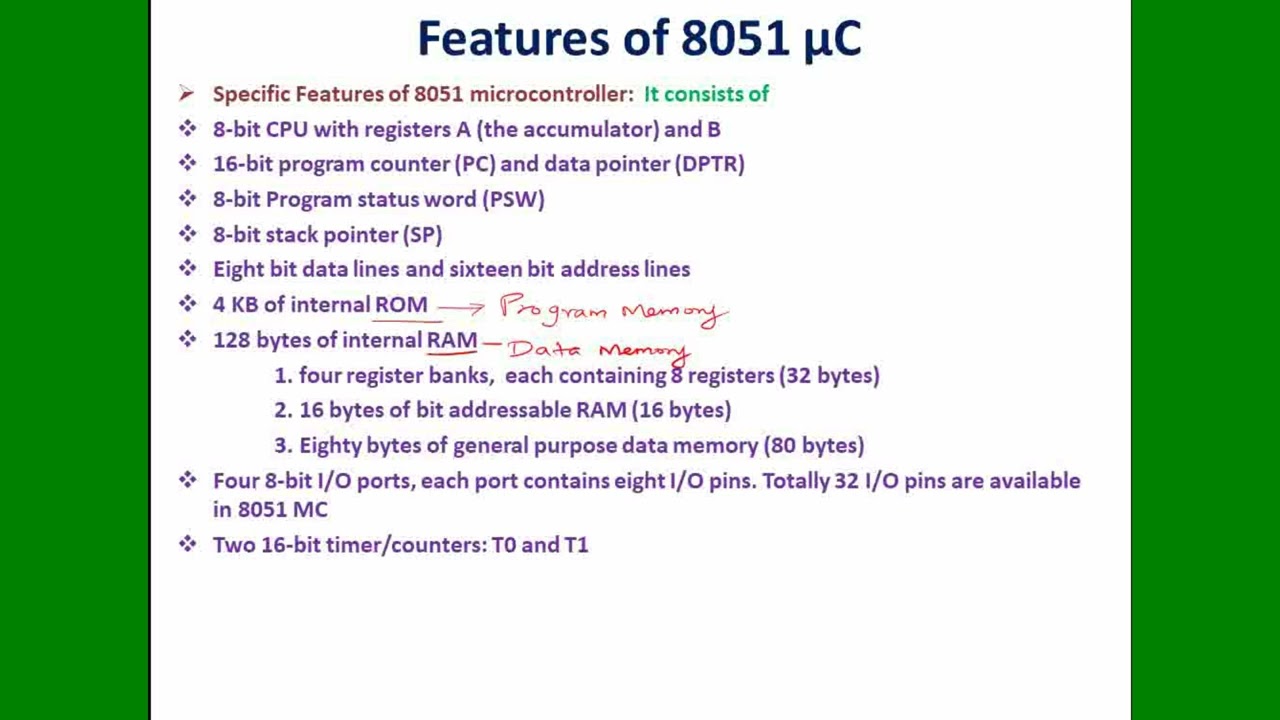 Features of 8051 Microcontroller | Tamil