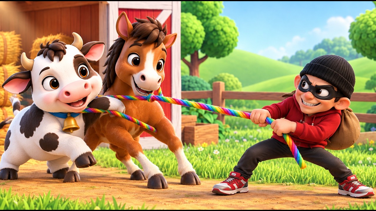 Emergency : Thief at Old MacDonald Farm! All Animals are Gone. Police Officers Save the Day👮&zwj;♂️
