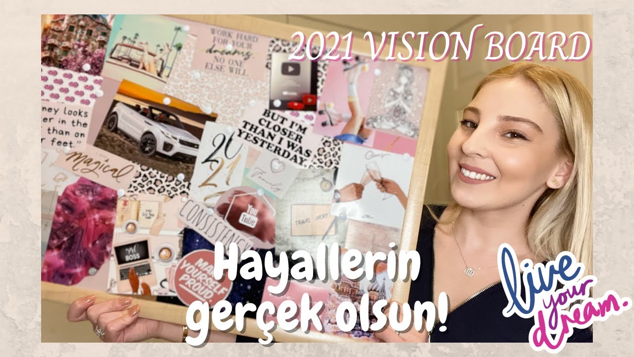 2021 VISION BOARD DIY | VİZYON PANOSU ~ HAYALLERİNİZ GERÇEK OLSUN! 👻