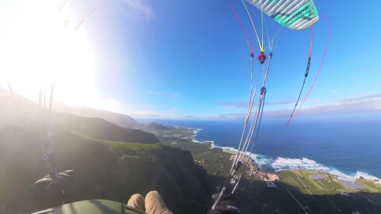Take of from the cliff with Mustache 15 in El Tanque Tenerife 75