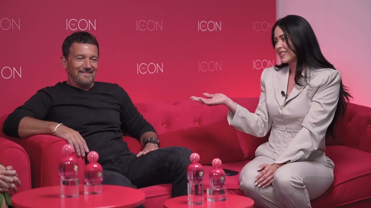 Entrevista a Antonio Banderas y las chicas ICON para el lanzamiento de #THEICONWoman en Madrid.