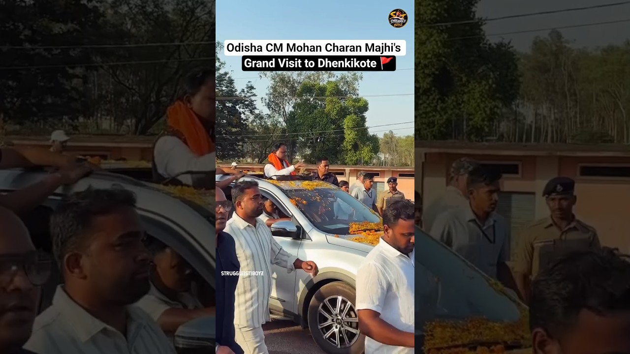 🚩Odisha CM Mohan Charan Majhi at Dhenkikote Program | Crowd Reaction 😲🔥 ##Shorts