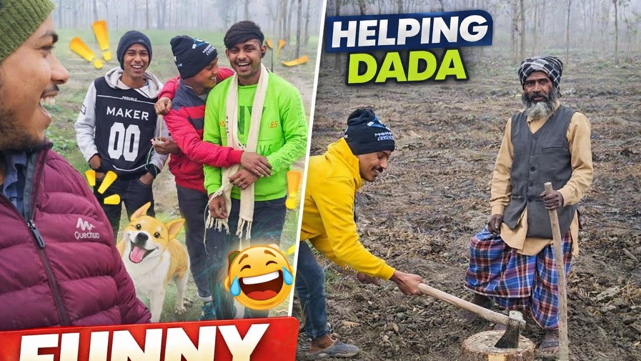 Funn and helping dada ji 😘