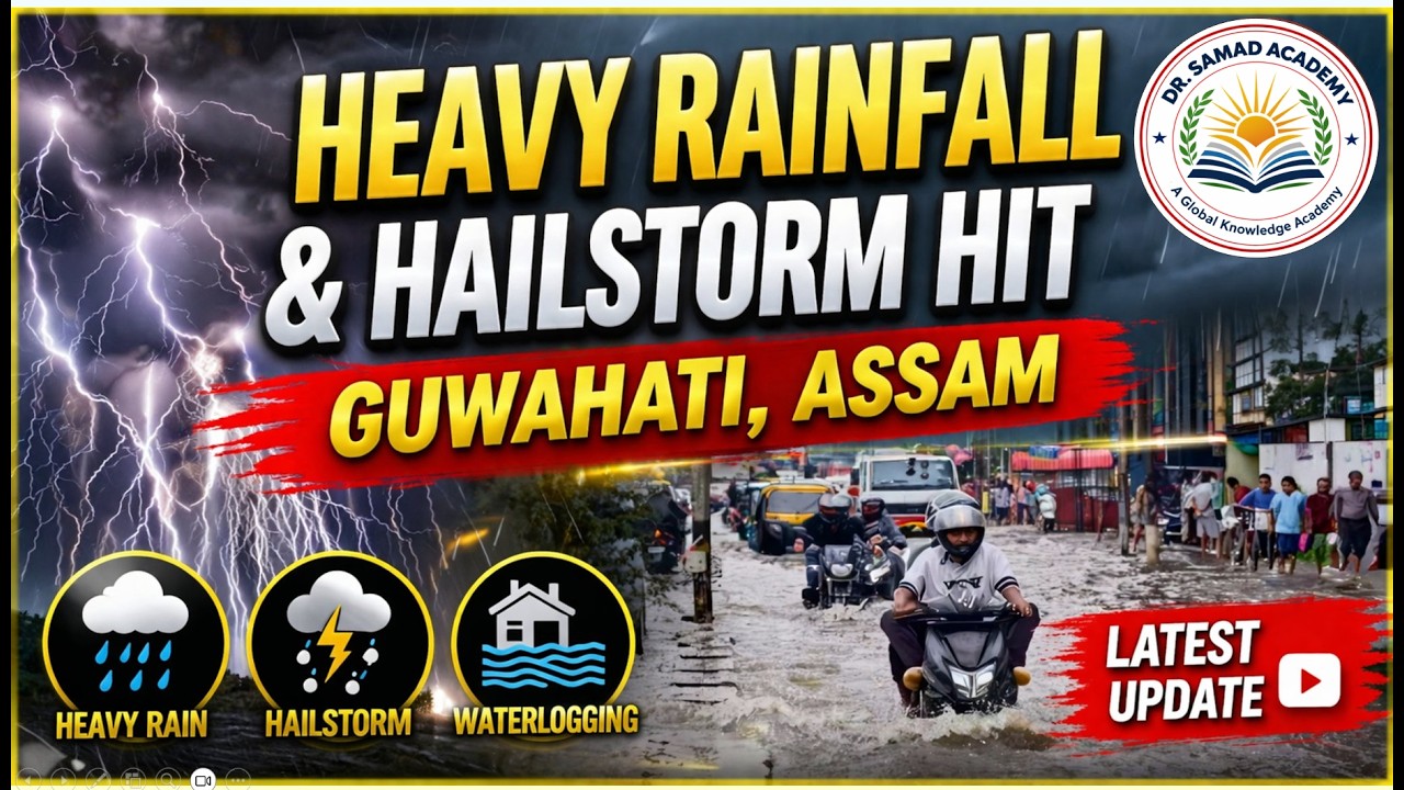Heavy Rainfall & Hailstorm Hit Guwahati | Assam |