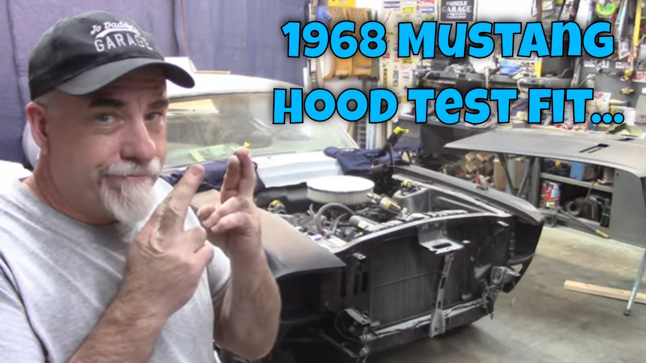 Пробная установка капота. Mustang 1968 года. Петли капота — барахло. Jade, часть 45 #Mustang #HowTo