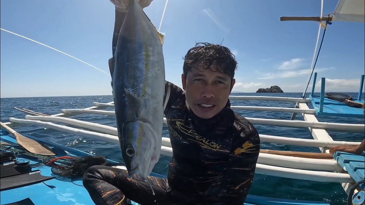 MULING PAG SAMA-SAMA | Sinabaw na may manggaat Piniritong Rainbow runner | spear and cook