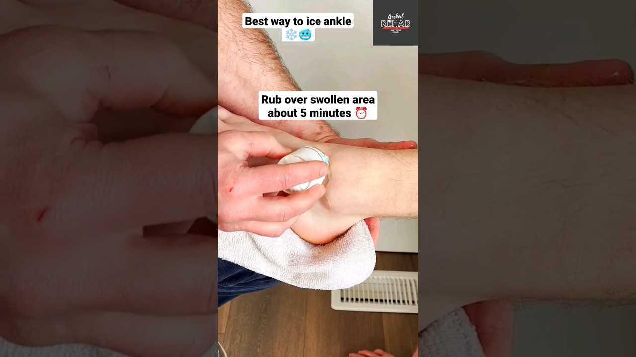 Try this!! Help get rid of ankle swelling 🤯❄️ #pain #athlete #ankle