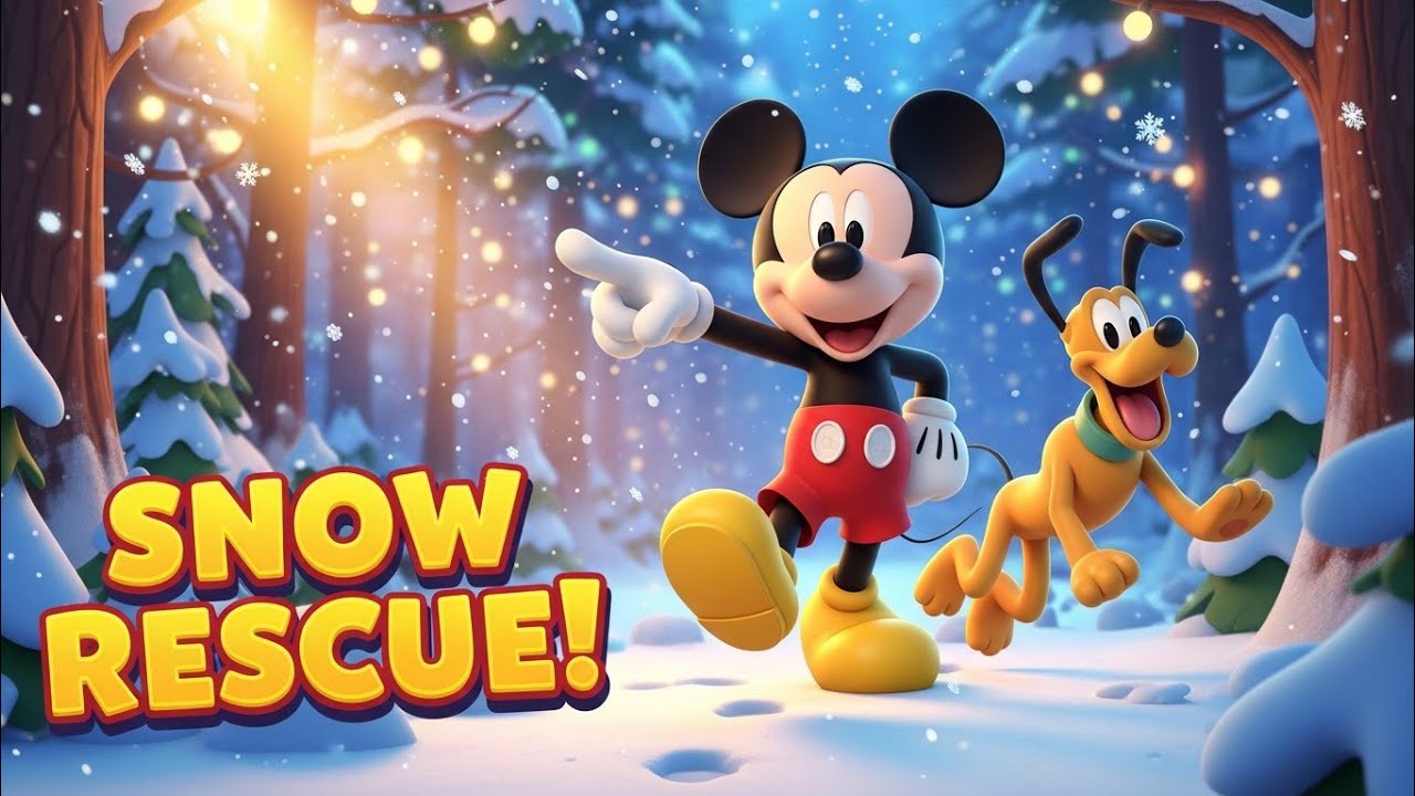 Mickey Mouse & Pluto’s Snow Rescue Adventure ❄️ | Fun Winter Cartoon for Kids