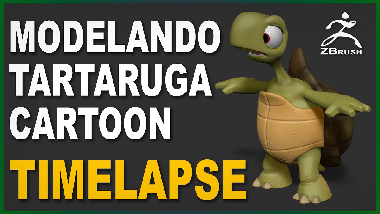 Modelando Tartaruga Cartoon Timelapse - Tutorial ZBrush