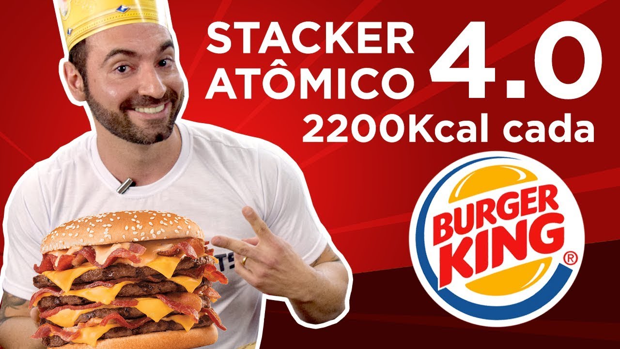 Recorde brasileiro BK Stacker At&ocirc;mico 4.0 (2200kcal cada)