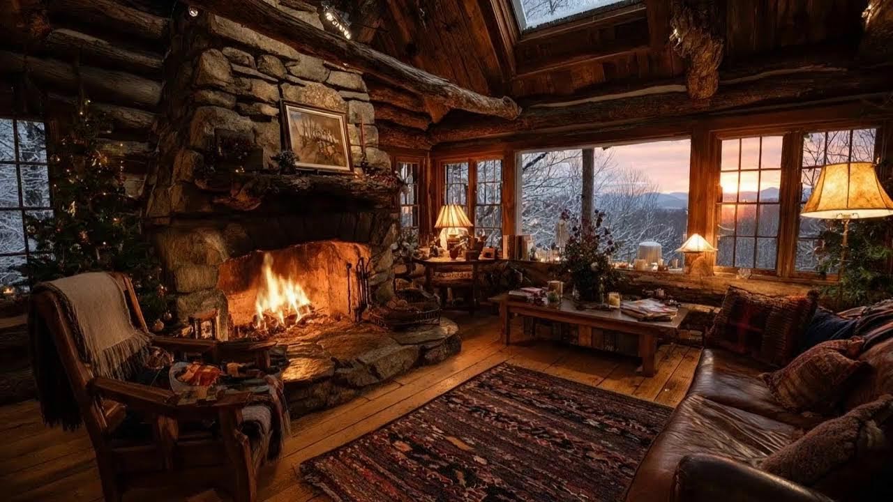 Cozy Cabin Jazz for Work Concentration & Stress Relief ☕