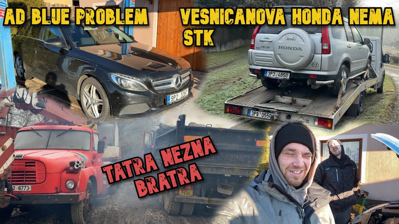 TATRA 148 a 815 🔧 Vesničanova Honda Neprošla STK 🔧 Vadné AD Blue Mercedes🔧 Miš Maš vlog_163