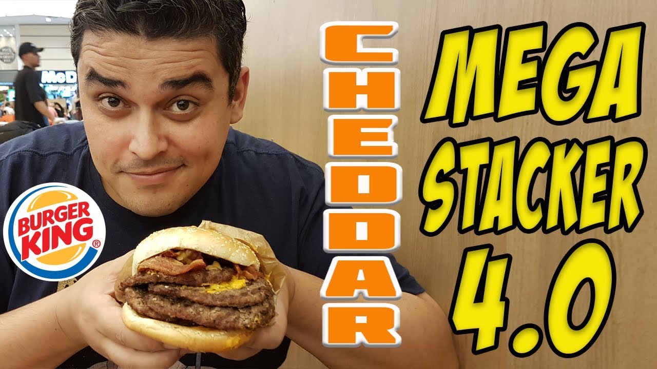MEGA STACKER 4.0 CHEDDAR E SUNDAE  E MILK SHAKE DE TODDY - Burger King