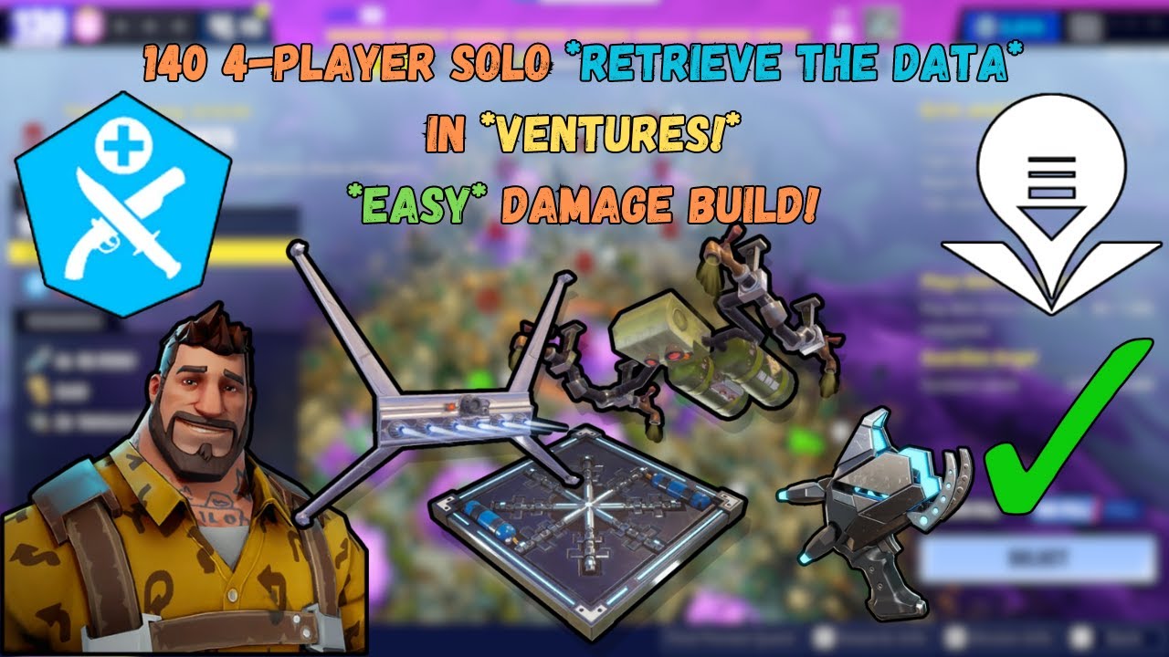 Fortnite STW How To SOLO 140 4-Player RTD in VENTURES SEASON 22! Easy and Simple Build!