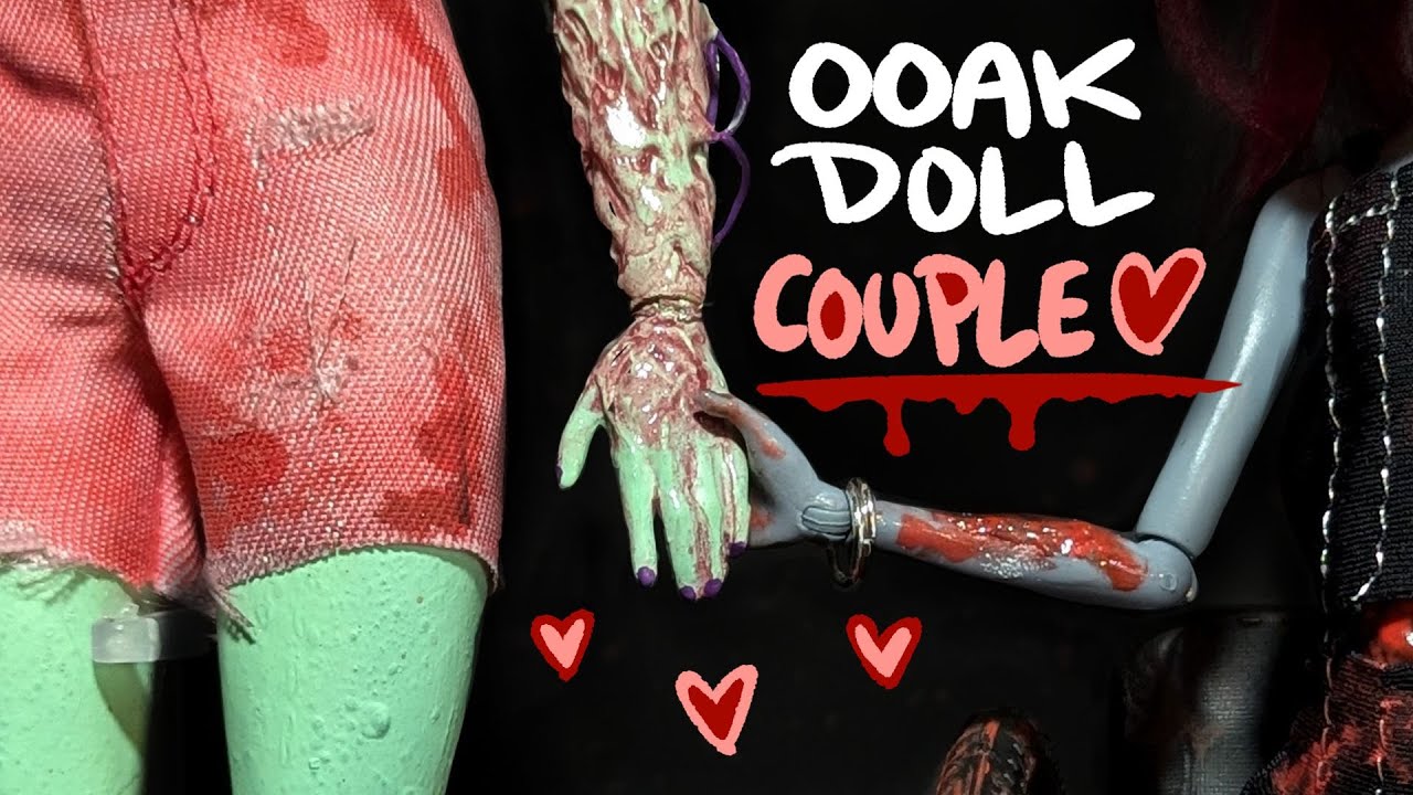 I Made a Cute Zombie Couple! | OOAK Monster High Doll Repaint