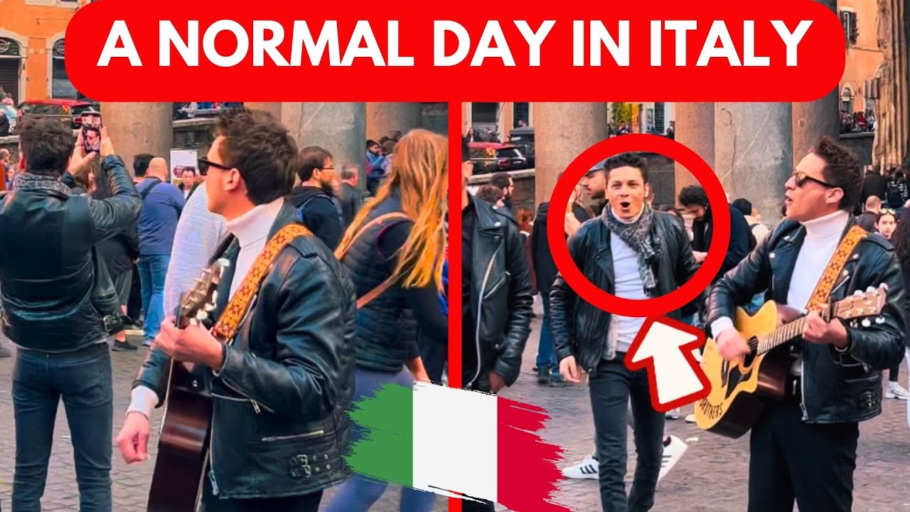 These four brothers surprised everyone in Rome!! 🎶🇮🇹