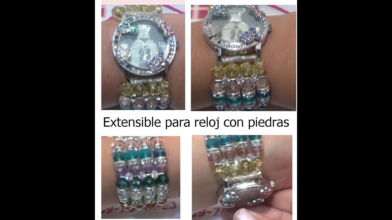 reloj con extensible de piedras. super original