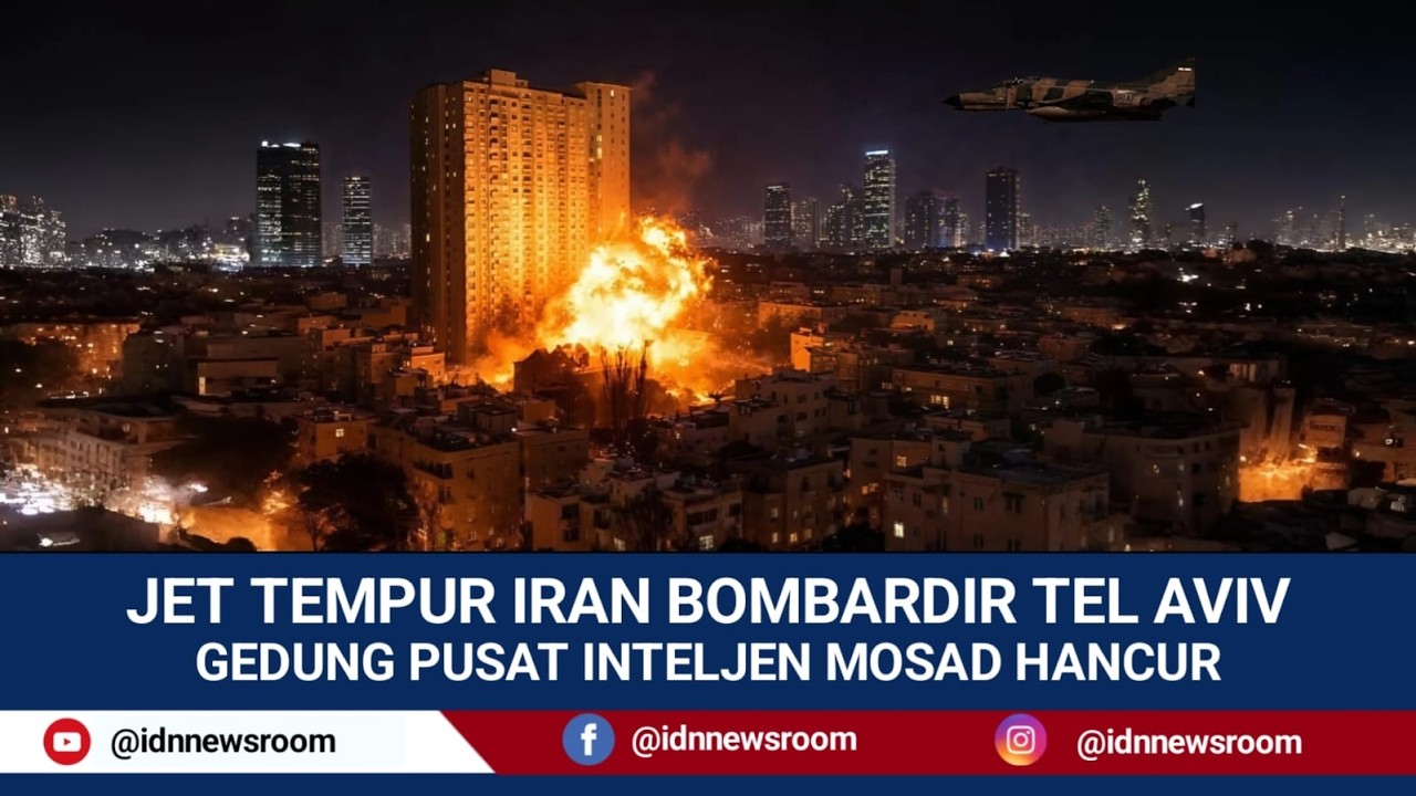 TIDAK TERDETEKSI RADAR DETIK-DETIK JET TEMPUR IRAN BOMBARDIR TEL AVIV