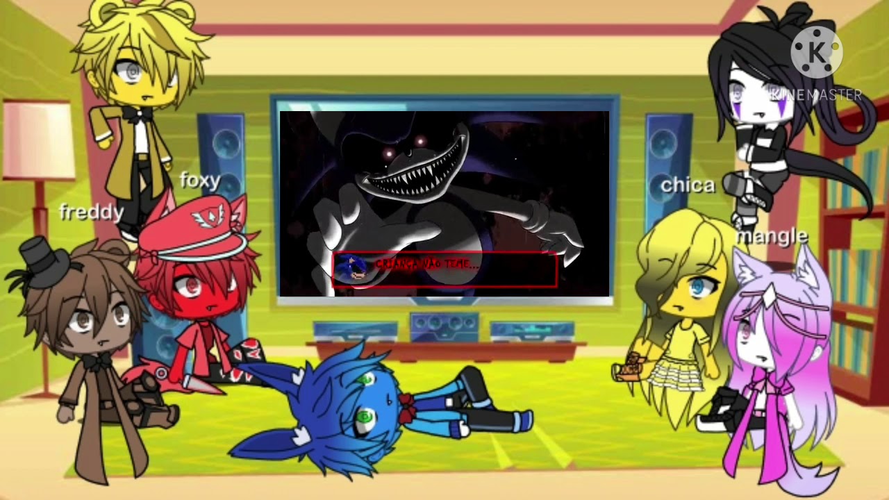 fnaf reagindo a rap do sonic exe gacha life